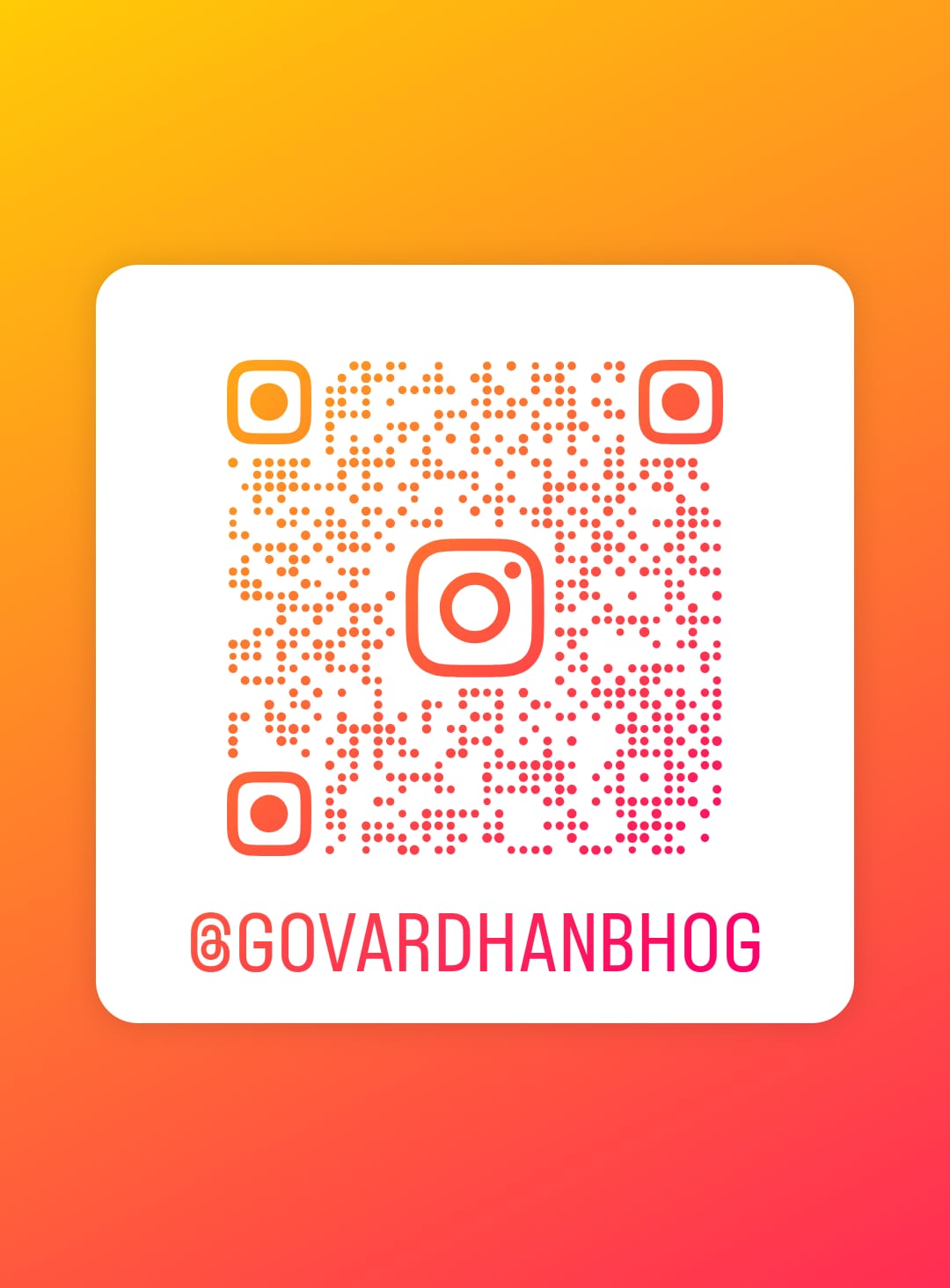 Govardhan Bhog Instagram QR code